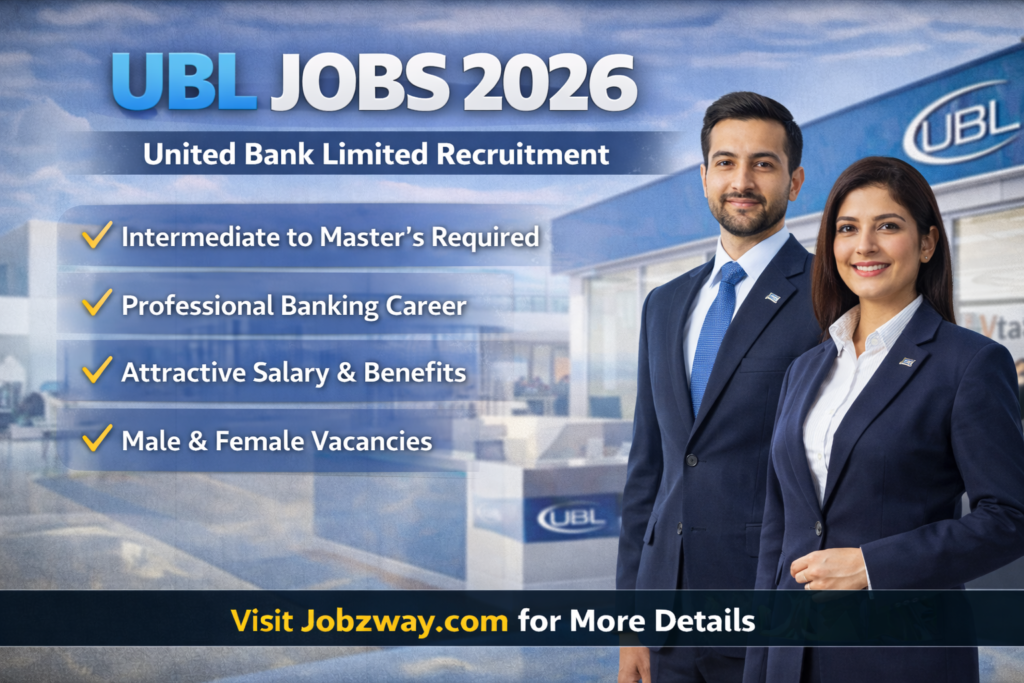 UBL Jobs 2026 – Latest United Bank Limited Careers | Apply Online