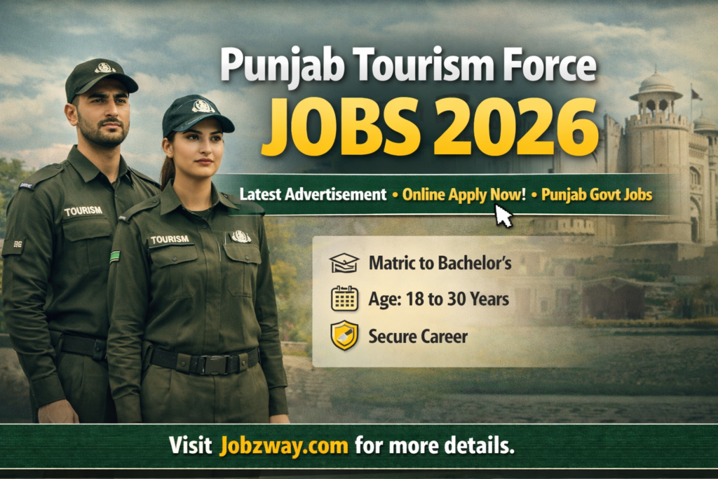 Punjab Tourism Force Jobs 2026 - Tourism Force Advertisement | Apply Online