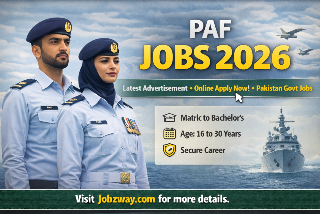 PAF Jobs 2026 Online Apply – Pakistan Air Force Advertisement | Apply Online